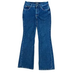 Vintage Y2K LEI High Rise Wide Leg Flare Bell Bottom Jeans 100% Cotton